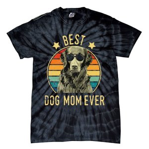 Best Dog Mom Ever FlatCoated Retriever Mother's Day Gift Tie-Dye T-Shirt