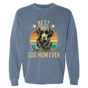 Best Dog Mom Ever FlatCoated Retriever Mother's Day Gift Garment-Dyed Sweatshirt