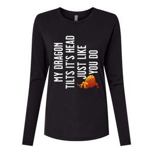 Bearded Dragon My Dragon Tilts ItS Head Just Like You Do Womens Cotton Relaxed Long Sleeve T-Shirt