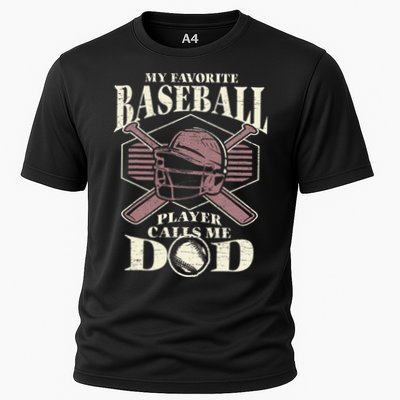 Baseball Dad My Favorite Baseball Player Calls Me Dad Cooling Performance Crew T-Shirt