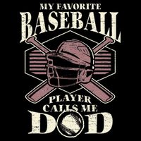 Baseball Dad My Favorite Baseball Player Calls Me Dad 16 in Basic Backpack