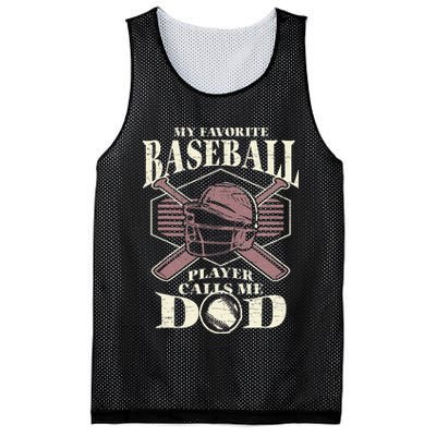 Baseball Dad My Favorite Baseball Player Calls Me Dad Mesh Reversible Basketball Jersey Tank