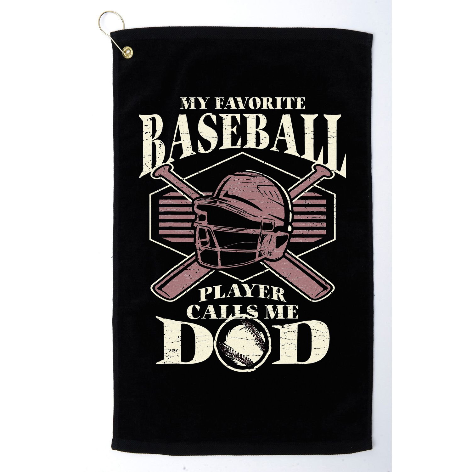 Baseball Dad My Favorite Baseball Player Calls Me Dad Golf Towel