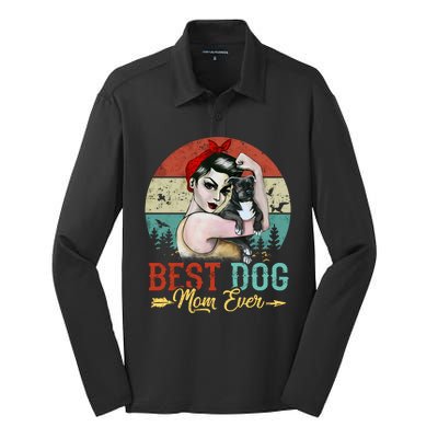 Best Dog Mom Ever Silk Touch Performance Long Sleeve Polo