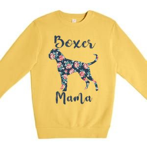 Boxer Dog Mom Funny BoxerMama Funny Mother Day Gift Premium Crewneck Sweatshirt