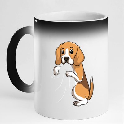 Beagle Dog Mom Women 11oz Black Color Changing Mug