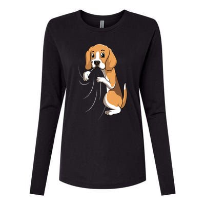 Beagle Dog Mom Women Womens Cotton Relaxed Long Sleeve T-Shirt