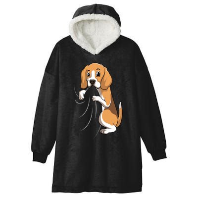 Beagle Dog Mom Women Hooded Wearable Blanket