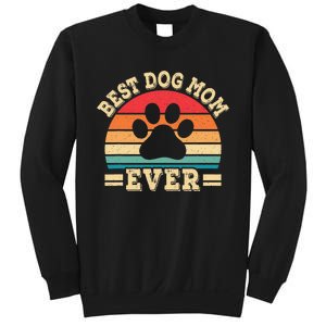 Best Dog Mom Ever Funny Dog Paw Mommy Sweatshirt