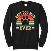 Best Dog Mom Ever Funny Dog Paw Mommy Tall Sweatshirt