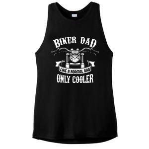 Biker Dad Motorcycle Father's Day Design for Fathers Ladies PosiCharge Tri-Blend Wicking Tank