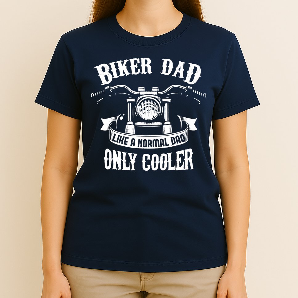 Biker Dad Motorcycle Father's Day Design for Fathers T-Shirt
