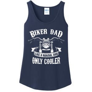 Biker Dad Motorcycle Father's Day Design for Fathers Ladies Essential Tank