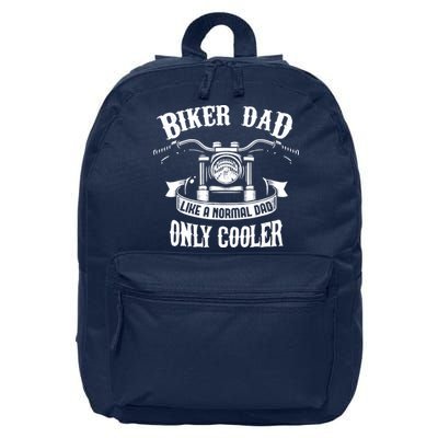 Biker Dad Motorcycle Father's Day Design for Fathers 16 in Basic Backpack
