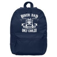 Biker Dad Motorcycle Father's Day Design for Fathers 16 in Basic Backpack