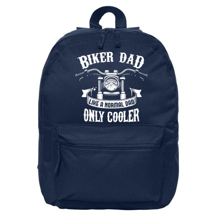Biker Dad Motorcycle Father's Day Design for Fathers 16 in Basic Backpack