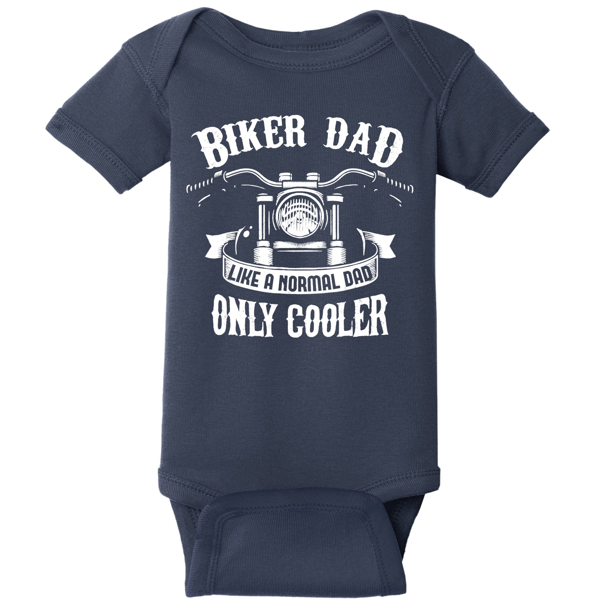 Biker Dad Motorcycle Father's Day Design for Fathers Baby Bodysuit