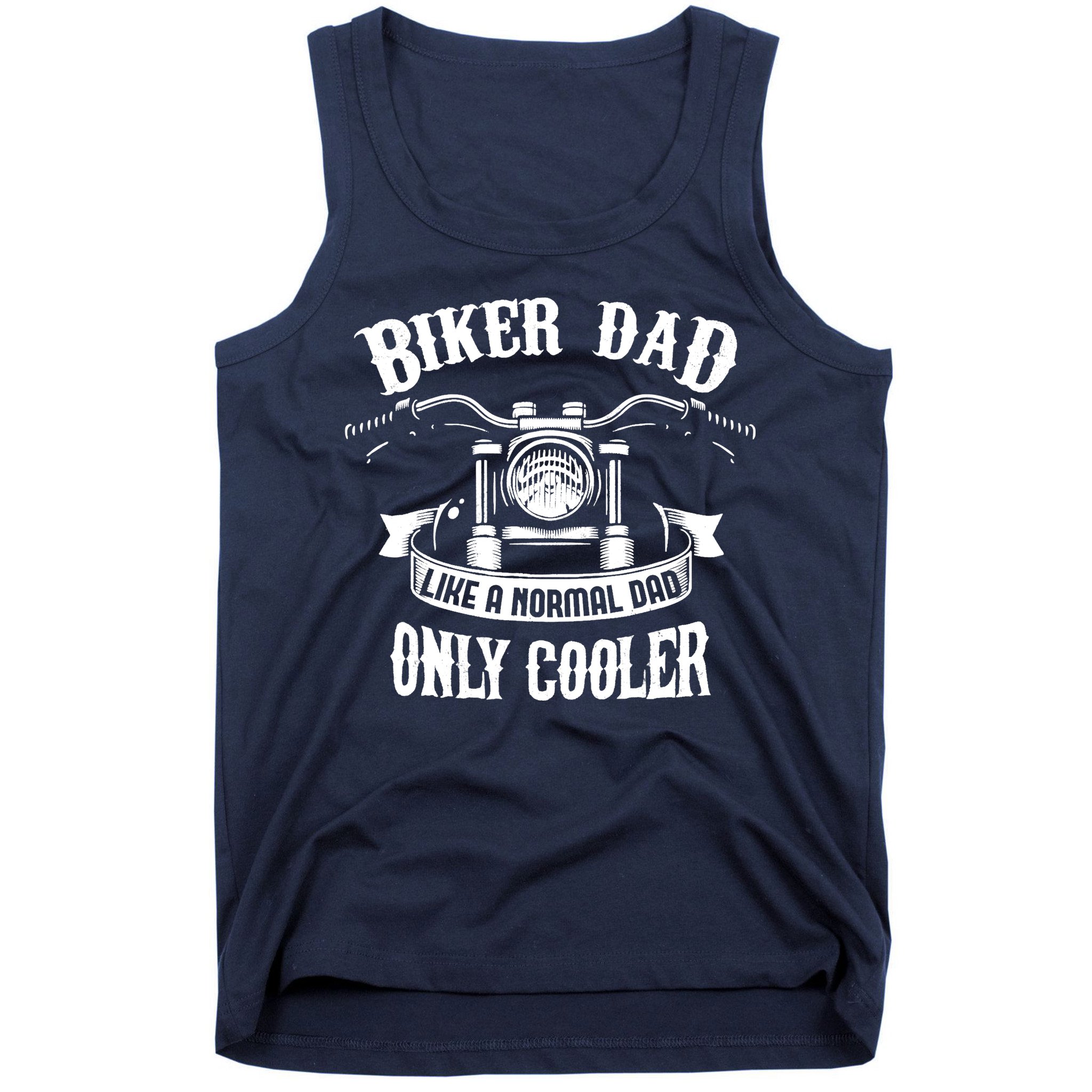 Biker Dad Motorcycle Father's Day Design for Fathers Tank Top