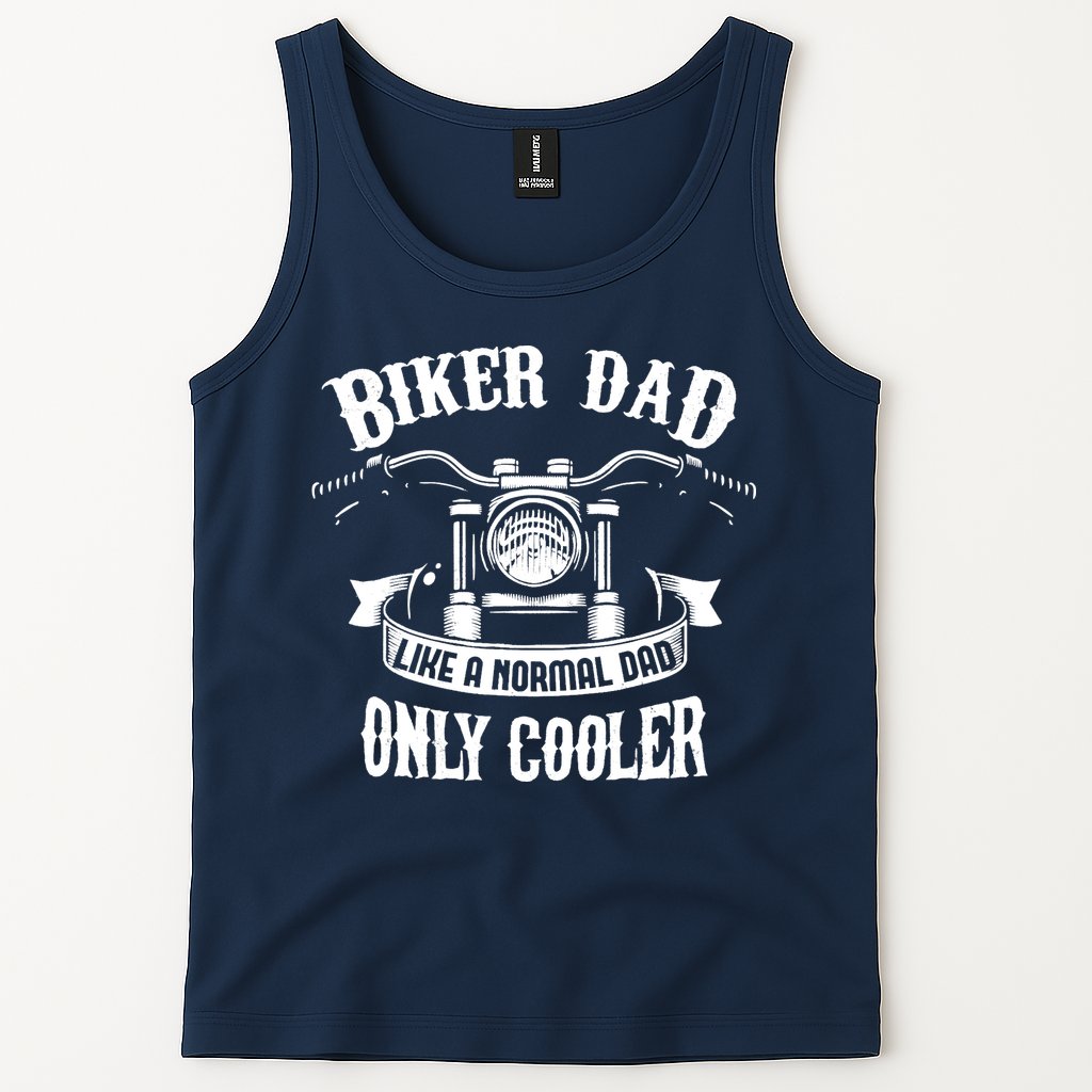 Biker Dad Motorcycle Father's Day Design for Fathers Tank Top