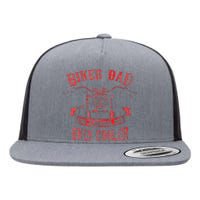 Biker Dad Motorcycle FatherS Day Flat Bill Trucker Hat