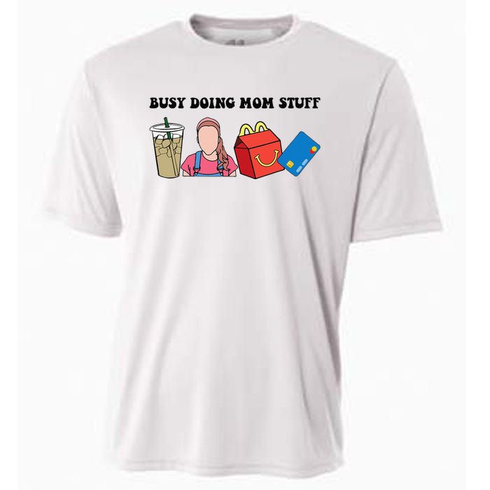 Busy Doing Mom Stuff Busy Mom Mothers Day Mom Stuff Cooling Performance Crew T-Shirt