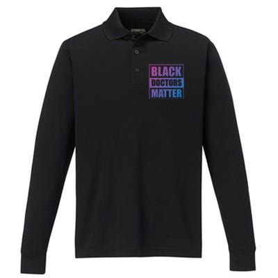 Black Doctors Matter History Month African Pride Bhm Meaningful Gift Performance Long Sleeve Polo