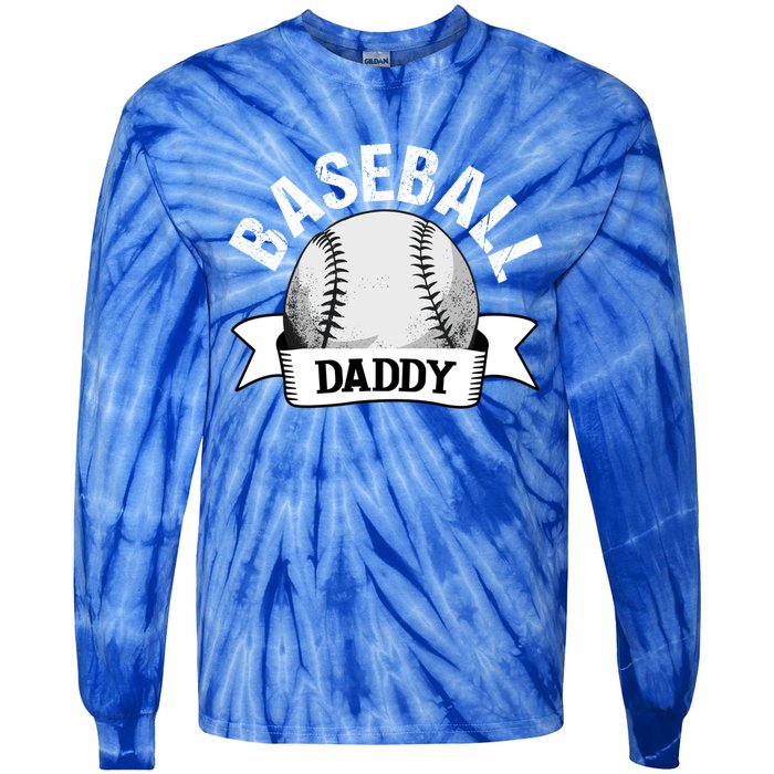 Baseball Dad Meaningful Gift Funny Baseball Dad Funny Gift Tie-Dye Long Sleeve Shirt