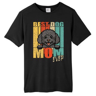 Best Dog Mom Ever Black Toy Poodle Mama Vintage Retro Tall Fusion ChromaSoft Performance T-Shirt