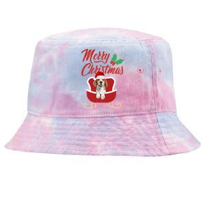 Beagle Dog Merry Christmas Design For The Holiday Season! Tie-Dyed Bucket Hat