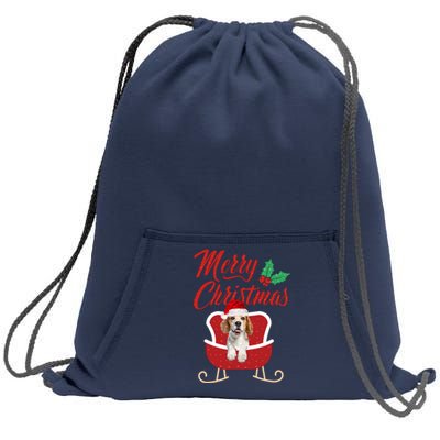 Beagle Dog Merry Christmas Design For The Holiday Season! Sweatshirt Cinch Pack Bag