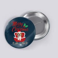 Beagle Dog Merry Christmas Design For The Holiday Season! Button