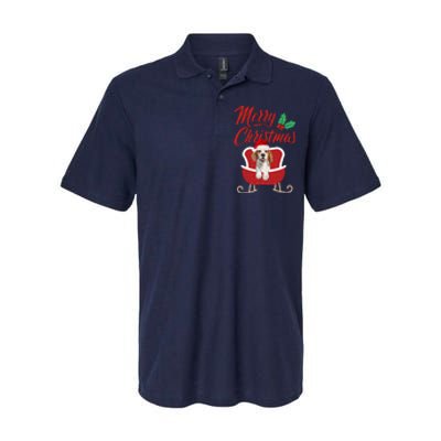 Beagle Dog Merry Christmas Design For The Holiday Season! Softstyle Adult Sport Polo