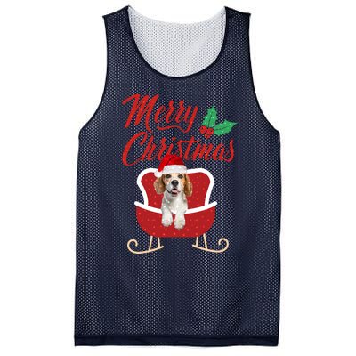 Beagle Dog Merry Christmas Design For The Holiday Season! Mesh Reversible Basketball Jersey Tank