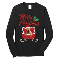 Bordeaux Dog Merry Christmas Design For The Holiday Season! Long Sleeve Shirt