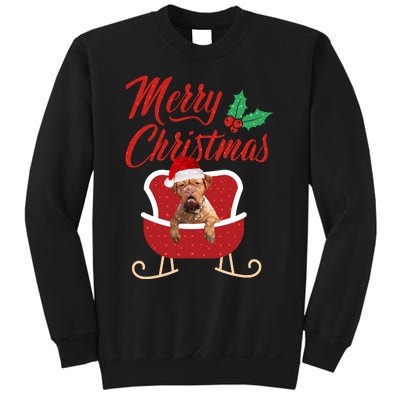 Bordeaux Dog Merry Christmas Design For The Holiday Season! Sweatshirt