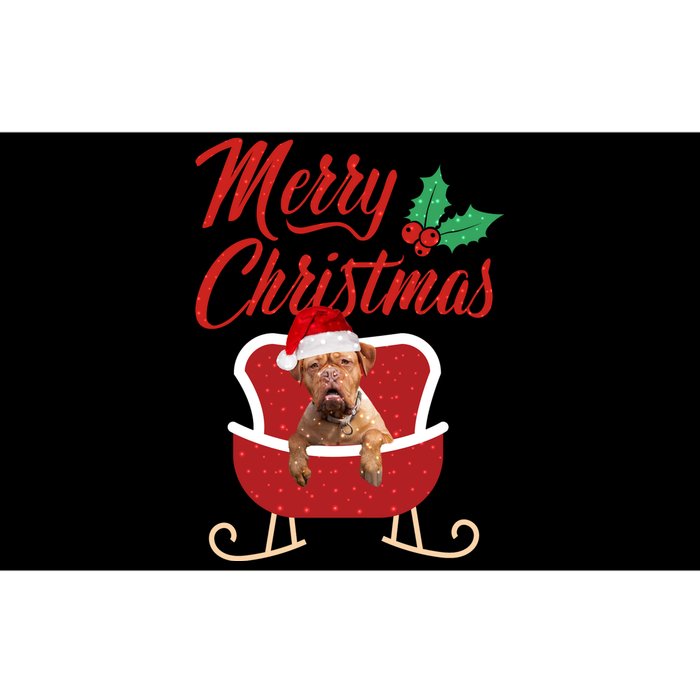 Bordeaux Dog Merry Christmas Design For The Holiday Season! Bumper Sticker