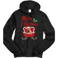 Bordeaux Dog Merry Christmas Design For The Holiday Season! Tie Dye Hoodie