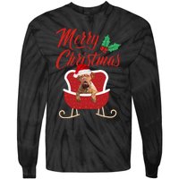 Bordeaux Dog Merry Christmas Design For The Holiday Season! Tie-Dye Long Sleeve Shirt