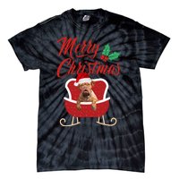 Bordeaux Dog Merry Christmas Design For The Holiday Season! Tie-Dye T-Shirt