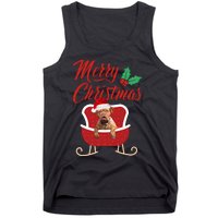 Bordeaux Dog Merry Christmas Design For The Holiday Season! Tank Top