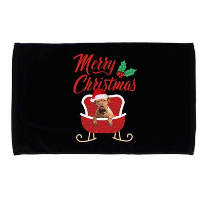 Bordeaux Dog Merry Christmas Design For The Holiday Season! Microfiber Hand Towel