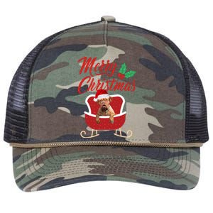 Bordeaux Dog Merry Christmas Design For The Holiday Season! Retro Rope Trucker Hat Cap