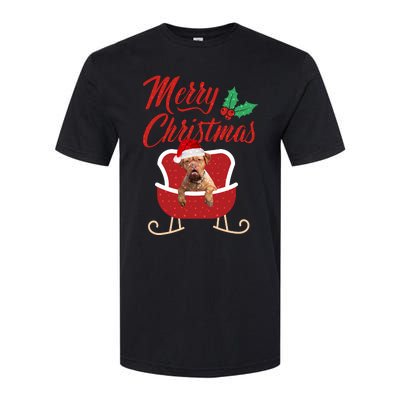 Bordeaux Dog Merry Christmas Design For The Holiday Season! Softstyle CVC T-Shirt