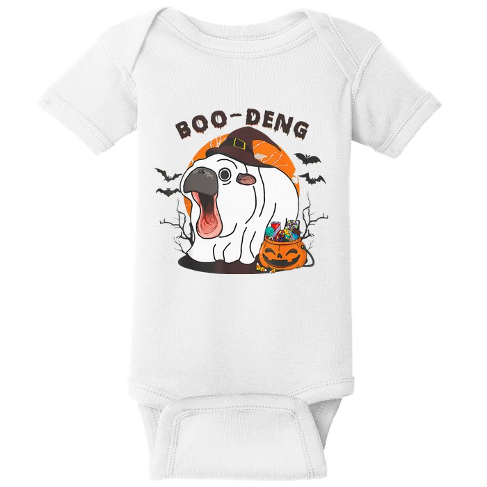 Boo Deng Moo Deng Baby Hippo Funny Halloween Animals Baby Bodysuit