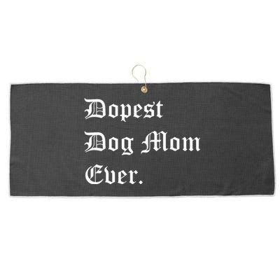 Best Dog MOM Ever, Pet Lover, Dog Lover, Pet Owner Large Microfiber Waffle Golf Towel