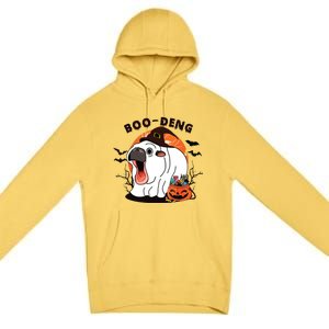 Boo Deng Moo Deng Baby Hippo Funny Halloween Animals Premium Pullover Hoodie