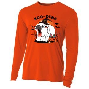 Boo Deng Moo Deng Baby Hippo Funny Halloween Animals Cooling Performance Long Sleeve Crew