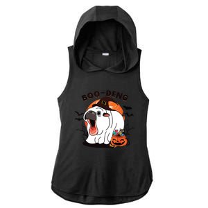 Boo Deng Moo Deng Baby Hippo Funny Halloween Animals Ladies PosiCharge Tri-Blend Wicking Draft Hoodie Tank