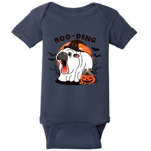 Boo Deng Moo Deng Baby Hippo Funny Halloween Animals Baby Bodysuit