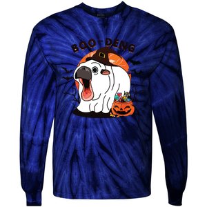 Boo Deng Moo Deng Baby Hippo Funny Halloween Animals Tie-Dye Long Sleeve Shirt